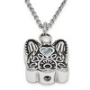 Black Bow Jewelry Antiqued Stainless Steel CZ Birthstone Angel Ash Holder Necklace 18 In - image 2 of 4