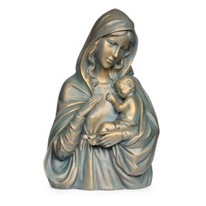 Roman 14.25" Madonna & Child Outdoor Garden Statue Bronze - 1 of 4