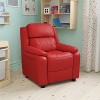 Emma and Oliver Deluxe Padded Contemporary Kids Recliner with Storage Arms - 2 of 4