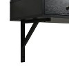 Gulches Floating Makeup Vanity Desk with Mirror & 3-Color Lights, Wall Dressing Table with Power Outlet, Compact vanity, Large Storage, Black - 4 of 4