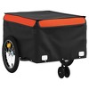 vidaXL Bike Trailer Black and Orange 99.2 lb Iron - 4 of 4