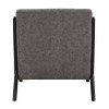 Treasure Trove Accents Accent Chair Kendall Black/Charcoal: Polyester Upholstery, Rubberwood Frame, 250lb Capacity - 4 of 4