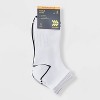 Men's Striped Ankle Socks 6+1pk - All in Motion™ Black/Gray/White 6-12: Recycled Polyester, Cotton, Nylon, Spandex, Knit - 2 of 3