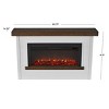 Bernice 67" Landscape Electric Fireplace in White by Real Flame - 3 of 4