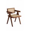 Homy Casa Mid-Century Rubber Wood Dining Chairs Set of 2, Waknut - 4 of 4