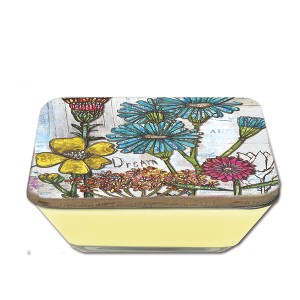 Courtside Market Dreamy Blooms  3-in-1 20 oz Soy Wax Candle with Decorative Art Lid - 1 of 4
