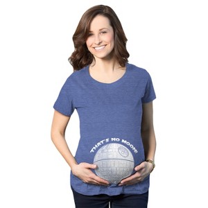 Maternity Thats No Moon Cute T Shirt Funny Pregnancy Announcement Baby Bump Tee - Crazy Dog Maternity T Shirt - 1 of 4