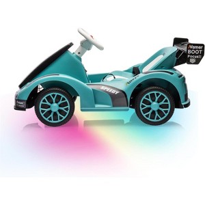 Electric Go Kart for Kids, 7AH Battery Powered Ride on Race Car w/Remote Control, Safety Belt, Slow Start, LED Headlights, Music - 1 of 4