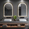 Arched Frame LED Dimmable Anti-Fog Bathroom Vanity Mirror - 2 of 4