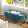 Nuria 49" Wide Modern Upholstered Flip Top Storage Bench with Golden Metal C-shaped Sled Legs for Living Room | ARTFUL LIVING DESIGN - 2 of 4