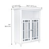 Teamson Home Windsor 26.5" x 34" 2-Door Floor Storage Cabinet, White - 4 of 4