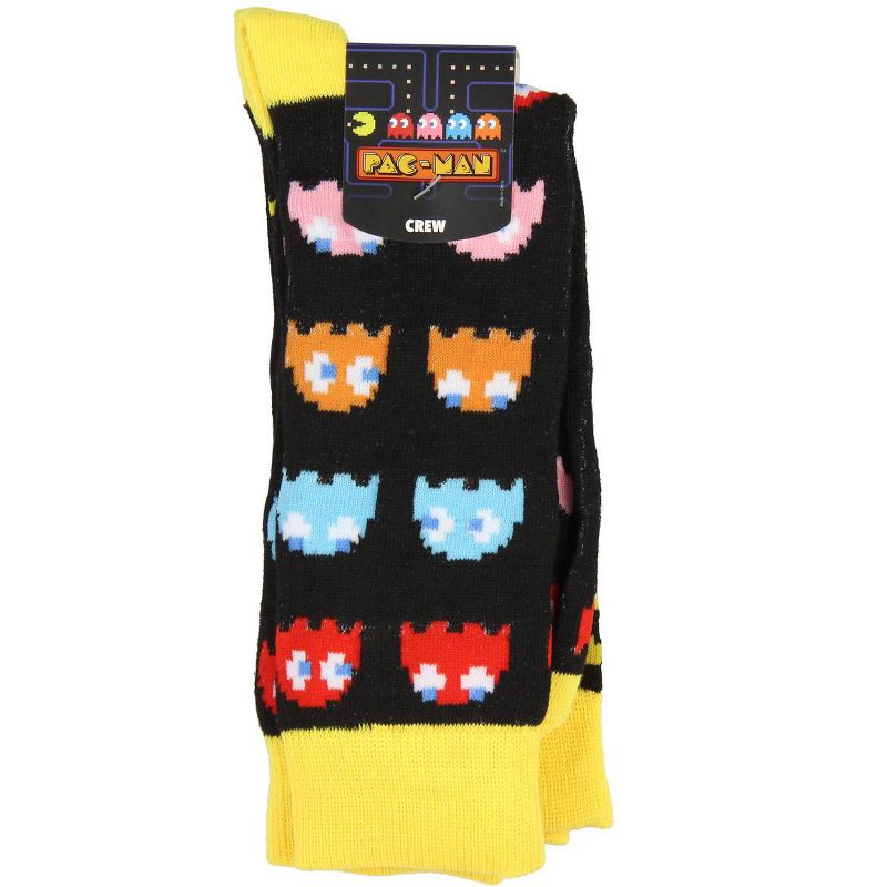 Nintendo Pac-Man Maze Arcade 2 Pack Crew Socks Black, 4 of 5