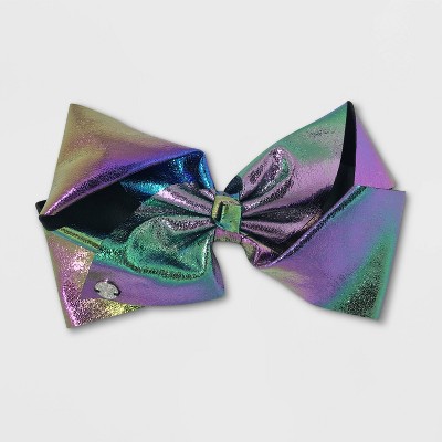 Girls' Nickelodeon JoJo Siwa Metallic Rainbow Bow Hair Clip - Black