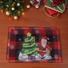 Unique Bargains Christmas Place Mats Flax Black Red Green 11.8"x17.7" 2 Pcs - 2 of 4