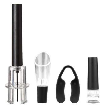 Brentwood Air Pump Wine Bottle Opener with Foil Cutter, Vacuum Stopper, Aerator Pourer