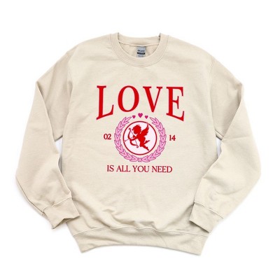 Simply Sage Market Women's Graphic Sweatshirt Love Is All You Need Cupid