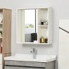 GlasFlength Decorative Wall Mirrors Vanity Mirrors Open Shelves Bathroom Decor Cabinet Accent Mirror for Bathroom Wall, White, 31.5"*6"*25.5" - 2 of 4
