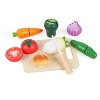 Leo and Friends Wooden Play Food Set for Toddlers-Vegetable Cutting Set-Educational Pretend Play Food with Knife and Chopping Board-Gift for Kids - 3 of 4
