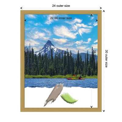 Grace Brushed Gold Narrow Polystyrene Wall Frame 24x30