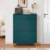 NicBex Shoe Cabinet with 2 Flip Drawers Modern Freestanding Hiddern Shoe Rack Storage Organizer with Metal Handles for Entryway,Hallway - 4 of 4