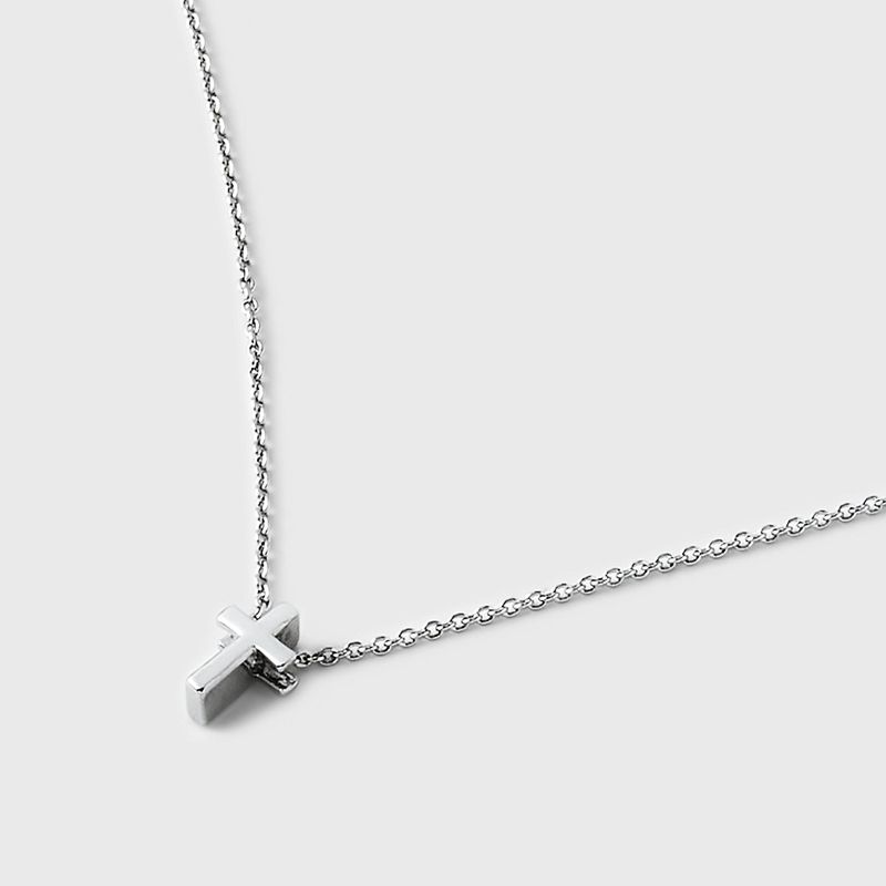 Tiny Tags Cross Chain Necklace, 5 of 11