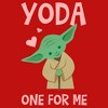 Juniors Womens Star Wars Valentine's Day Yoda One for Me Simple T-Shirt - 2 of 4