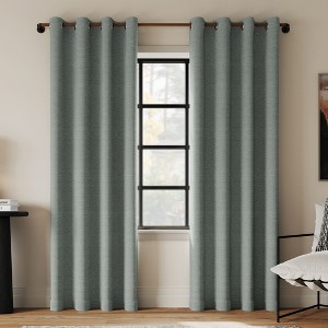 Indigo Road by Egypt Sherrod Sarasi Tweed 100% Blackout Grommet Curtain Panel - 1 of 4