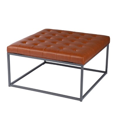 Perscon Upholstered Cocktail Ottoman Brown/Gray - Aiden Lane