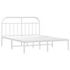 vidaXL White Metal Double Bed Frame with Elegant Design - Sturdy and Durable Steel Construction - image 4 of 4