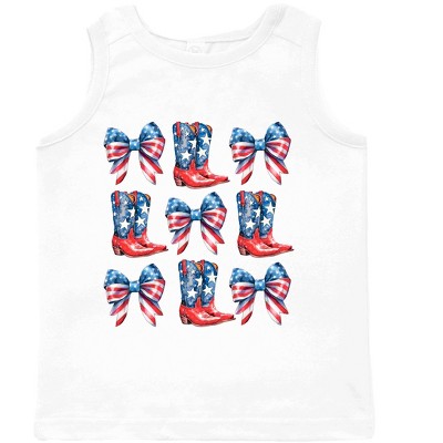 Simply Sage Market Patriotic Boots Stacked Coquette Toddler Tank