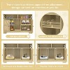 LunaLulinlk Brown Cat Litter Box Fence, Double Hidden Litter Box Furniture for 2 Cats - 3 of 4