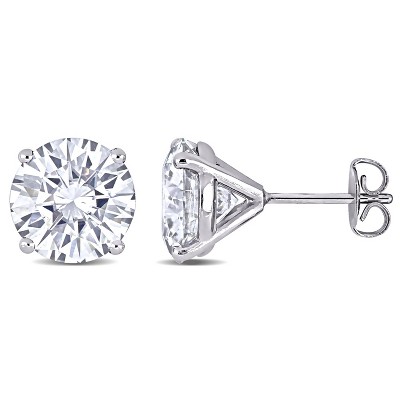 EVERLY JEWELRY | 14K White Gold 5-1/2 CT DEW Created Moissanite-White Stud Earrings
