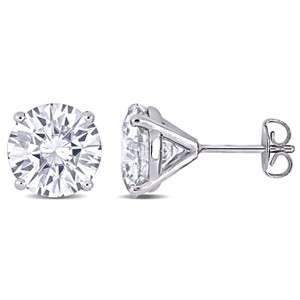 EVERLY JEWELRY | 14K White Gold 5-1/2 CT DEW Created Moissanite-White Stud Earrings - 1 of 4
