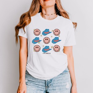 Simply Sage Market S.W.Smiley Cowgirl Smiley Short Sleeve Tee - 1 of 4