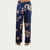 Anna-Kaci Men's Satin Lounge Pants with Baroque Print and Elastic Waistband - 4 of 4