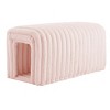 Ottoman Storage Bench With Arch Hollow,Pet Supplies Corduroy Bench,Upholstered Bench For The Living Room,Entryway And Bedroom-Cuddlewood - 4 of 4