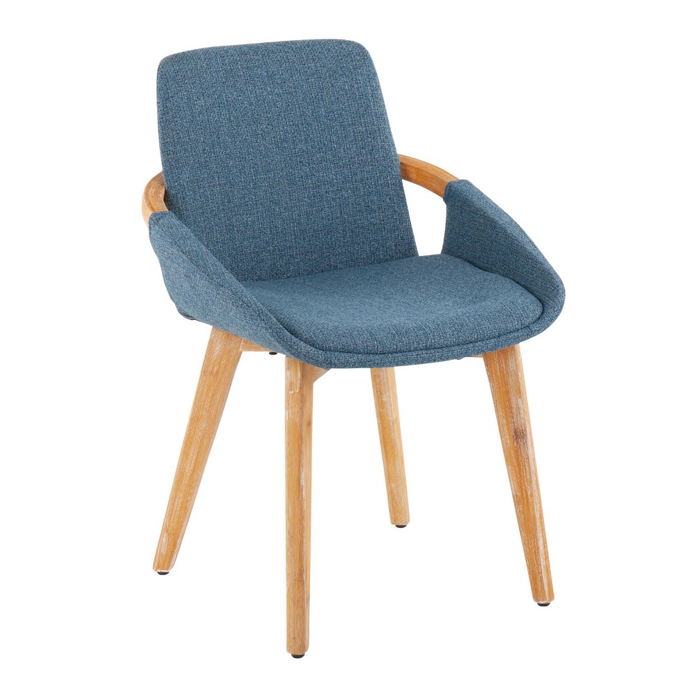 Photos - Chair Cosmo Bamboo/Polyester Dining  Natural/Blue - LumiSource