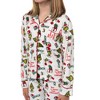Seven Times Six Dr. Seuss The Grinch Pajamas Girl's Velveteen 2-Piece Lounge Sleep Set - 4 of 4