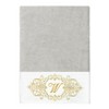 Linum Home Textiles 100% Turkish Cotton MONICA Gold Thread 3PC Embellished Towel Set - 2 of 4