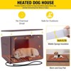 Aivituvin 43.3"L Heated Outdoor Dog House| Heating Pad| Metal Frame-AIR76-M-IN-HP - 3 of 4