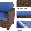 5 Pieces Patio Furniture Sets,Outdoor Sectional Sofa Wicker Conversation Couch for Coffee Table, Rattan Outdoor Furniture Backyards, Gardens - 4 of 4