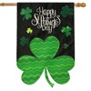 Briarwood Lane St. Patricks Day Burlap House Flag 40x28 For Outdoor Shamrock For St. Patricks Day House Flag - 2 of 4