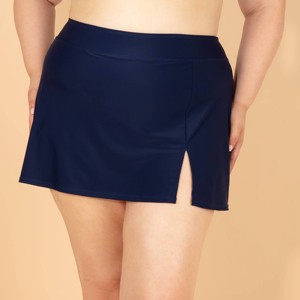 Lands' End Women's UPF Full Coverage Smoothing Swim Skirt - 1 of 3