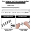 LunaLulinlk 18.5 to 78.7 inch Tension Shower Curtain Rod, Adjustable Heavy Duty Stainless Steel Shower Curtain Rod With Installation Instruction - 2 of 4