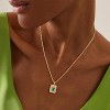 14K Gold Plated Gemstone Pendant Necklace - Tarnish-Proof Dainty Chain for Women, Birthday Gift Jewelry - 2 of 4
