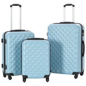 vidaXL Hardcase Trolley Set 3 pcs Blue ABS - 1 of 4