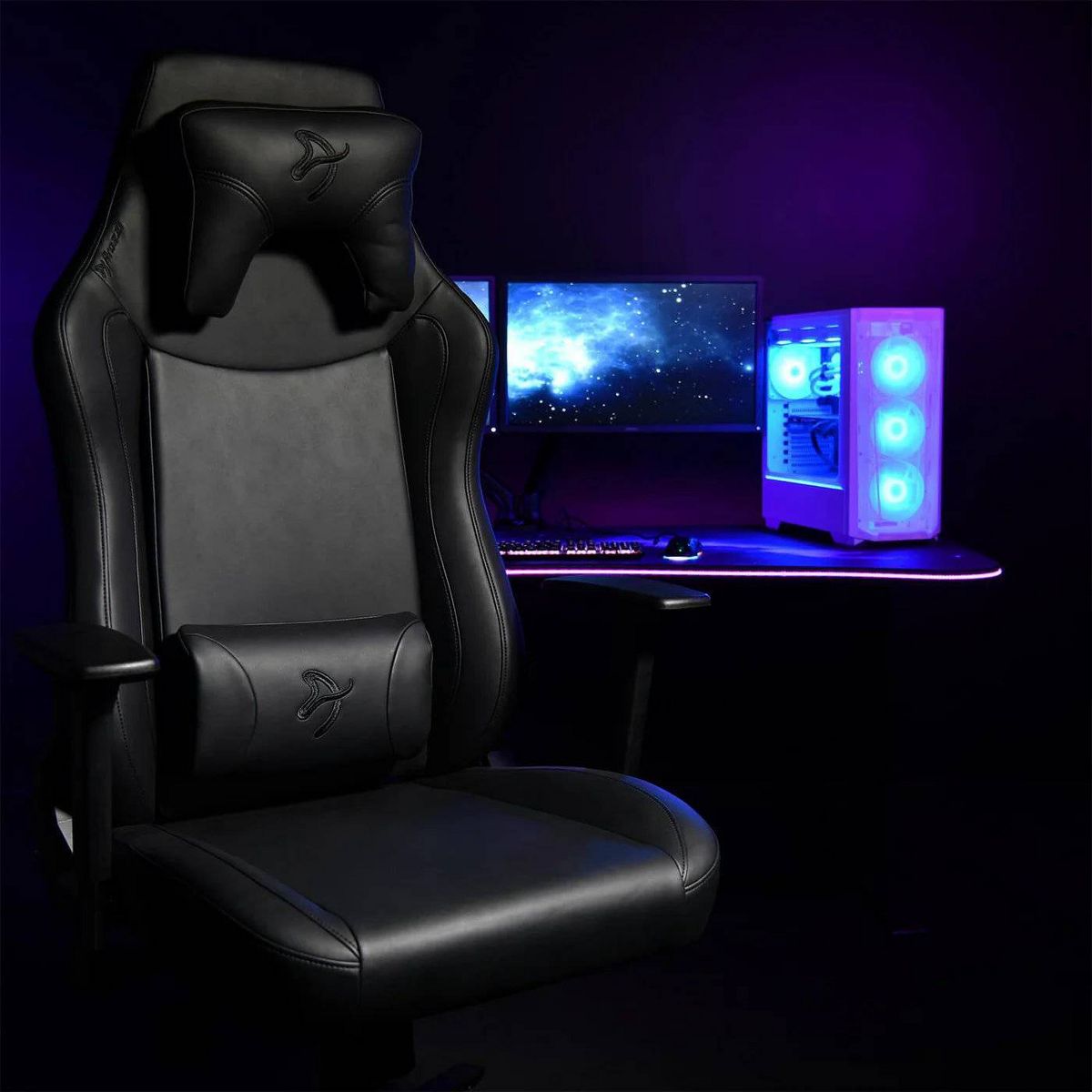 Arozzi Vernazza Ergonomic Office and Gaming Chair with Recliner Swivel Tilt Rocker Adjustable Height and Lumbar and Neck Support - thumbnail 4