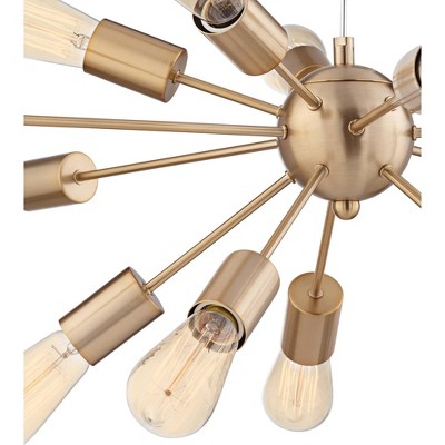 Gold Mid-Century Modern Sputnik 15-Light LED Chandelier