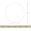 GAOMON Round Arch Backdrop Cover, Circle Arch Stand with Bottom Zipper, Multipurpose Wedding Arched Background Set - 3 of 4