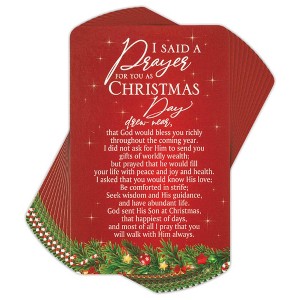 Dicksons Said A Prayer for You Red 4 x 2.5 Paper Christmas Bookmark Pack of 12 - 1 of 2